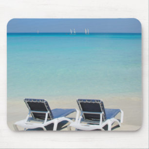 Tapis De Souris Varadero, Cuba. Sable et chaises de plage