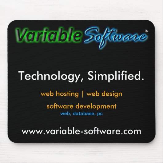 Tapis de souris variable de LLC de logiciel (Devant)