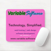 Tapis de souris variable de logiciel, rose (Avec souris)