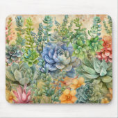 Tapis De Souris Variété de Succulentes (Devant)