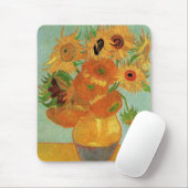 Tapis De Souris Vase avec douze tournesols par Vincent van Gogh (Avec souris)