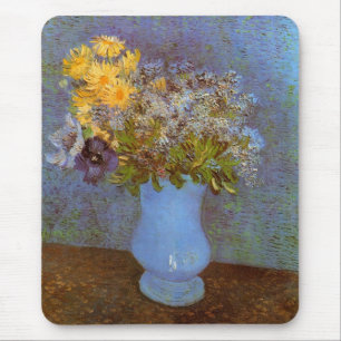 Tapis De Souris Vase avec lilas et marguerites de Vincent van Gogh