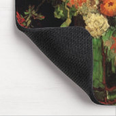Tapis De Souris Vase avec Zinnias et Geraniums, Vincent van Gogh (Coin)