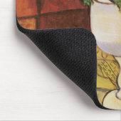 Tapis De Souris Vase de fleurs, anémones dans un verre blanc (Coin)