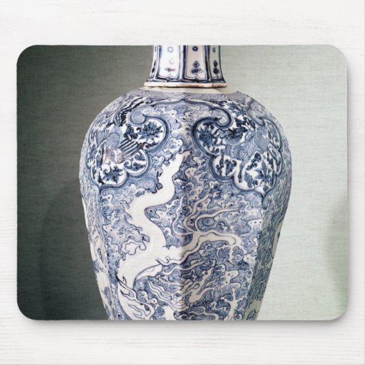 Tapis De Souris Vase octogonal à "Mei- P'ing" avec le blanc (Devant)