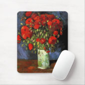 Tapis De Souris Vase par Red Poppies Vincent van Gogh (Avec souris)