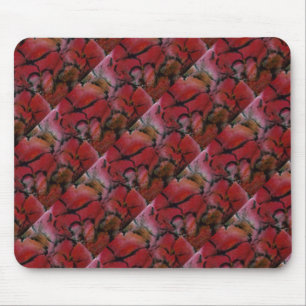 Tapis De Souris Vase rose 2" Carrelé Motif Floral Mousepad