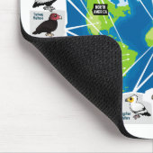 Tapis De Souris Vautours de la carte du monde (Coin)