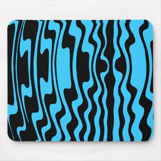 Tapis De Souris Vavey Stripey - Bleu et noir (Devant)