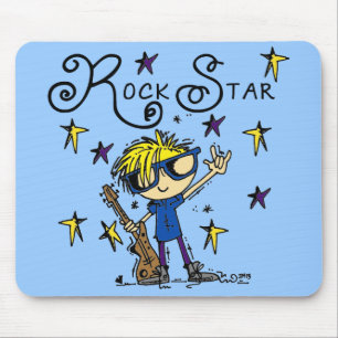 Tapis De Souris Vedette du rock blonde de garçon