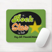 Tapis De Souris Vedette du rock par nuit - conseiller financier du (Avec souris)