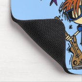 Tapis De Souris Vedette du rock rousse de garçon (Coin)