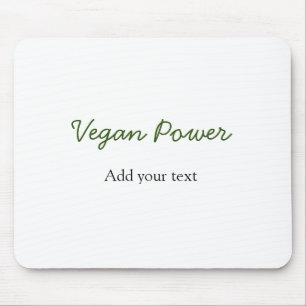 Tapis De Souris Vegan pouvoir allez vert ajoutez votre texte nom p