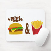 Tapis De Souris Veggie Burger et Fries (Avec souris)