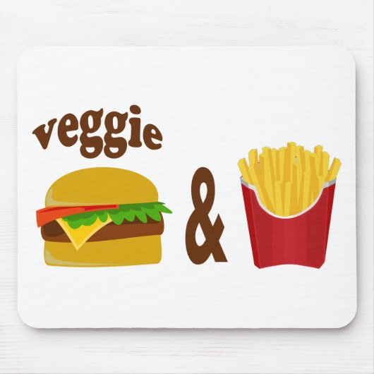 Tapis De Souris Veggie Burger et Fries (Devant)