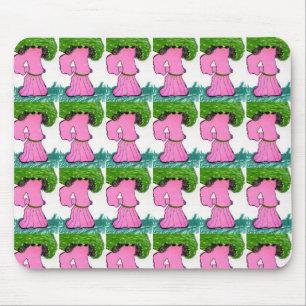 Tapis De Souris "Veggie Stroal Dance" Carrelé Abstrait Mousepad
