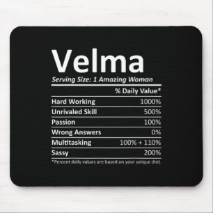 Tapis De Souris Velma Nutrition Nom Personnalisé Drôle de Noël 