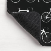 Tapis De Souris Vélo blanc sur noir (Coin)