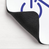 Tapis De Souris Vélo bleu de puissance (Coin)