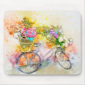 Tapis De Souris Vélo et fleurs (Devant)