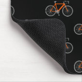Tapis De Souris vélo orange sur noir (Coin)