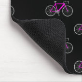 Tapis De Souris vélo rose sur noir (Coin)