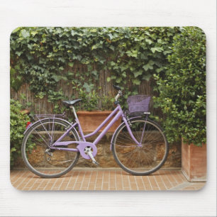 Tapis De Souris Vélo stationné, Pienza, Italie, Toscane