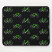 Tapis De Souris vélo vert sur noir (Devant)