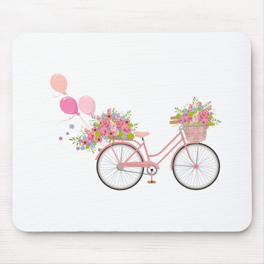 Tapis De Souris Vélo Whimsical Rose (Devant)