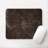 Tapis De Souris Velvety Bronze Damask | Grunge baroque Brown (Avec souris)