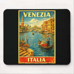 Tapis De Souris Venezia Italie Voyage Vintage Venise Art Graphique