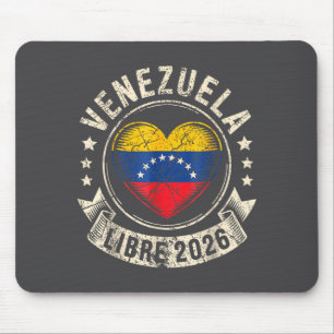 Tapis De Souris Venezuela Libre 2026 Drapeau du cœur du Venezuela 