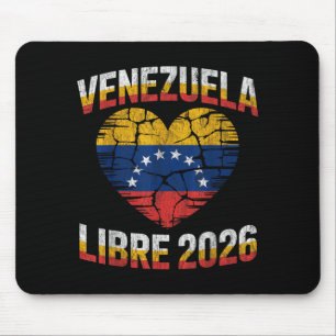Tapis De Souris Venezuela Libre 2026 Drapeau du cœur du Venezuela