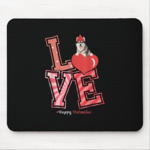 Tapis De Souris Venin de Husky Valentines Husky Heart