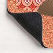 Tapis De Souris Ventilateur Japonais, Shippo Motif, Mandarin Orang (Coin)