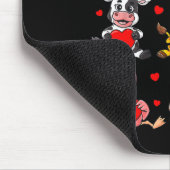 Tapis De Souris Véntines Mignonnes Animaux de la Journée Tenant Co (Coin)