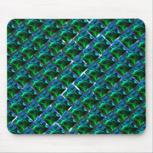 Tapis De Souris Verde esmeralda e curvas, sob grade niquelada ?
