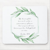 Tapis De Souris Verdure du verset biblique Pavé de la souris (Devant)
