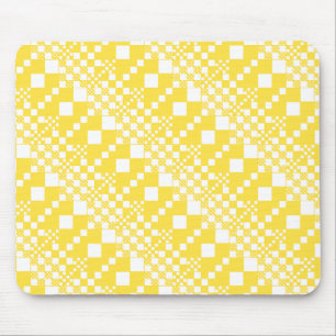 Tapis De Souris Vérifié, Chèques en citron jaune et blanc