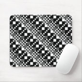 Tapis De Souris Vérifié, Chèques - noir et blanc (Avec souris)