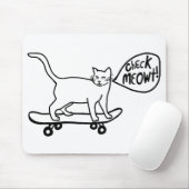 Tapis De Souris VÉRIFIER MEOWT Skateboard Cat (Avec souris)