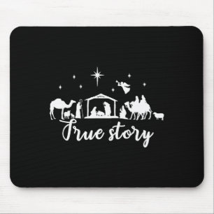 Tapis De Souris Véritable Histoire Cadeau de Noël Scène de la Nati