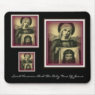 Tapis De Souris Veronica de saint et le visage saint de Jésus