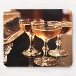 Tapis De Souris verre à champagne toast doré