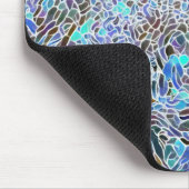 Tapis De Souris Verre abstrait art blues lavande (Coin)