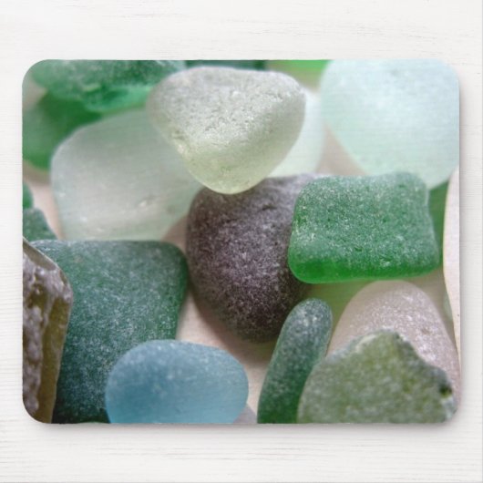 Tapis De Souris Verre de mer bleue et verte (Devant)