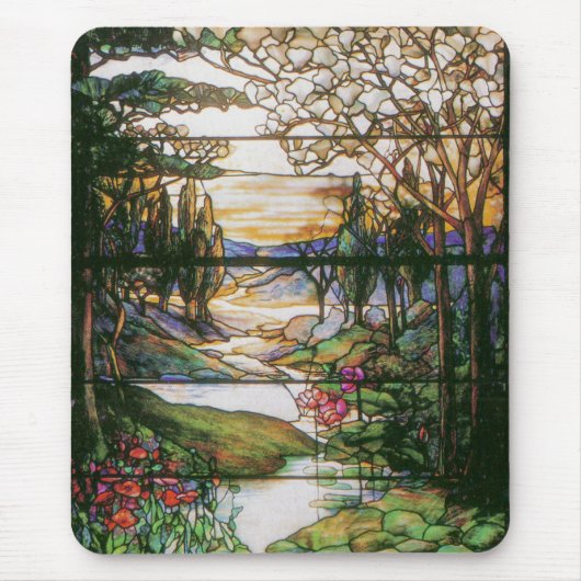 Tapis De Souris Verre souillé Mousepad floral (Devant)