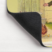 Tapis De Souris vers 1900 Alimenter les poulets (Coin)
