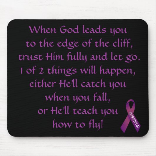 Tapis De Souris Vers inspiré pour le survivant Mousepad de Cancer (Devant)