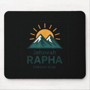 Tapis De Souris Verset biblique de la montagne de la foi chrétienn
